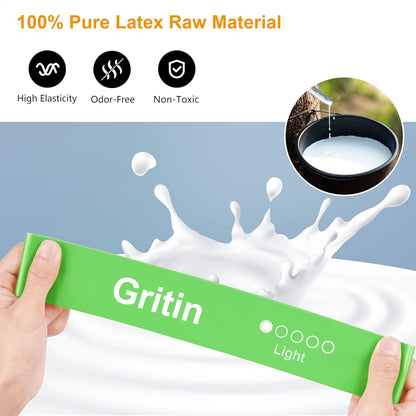 Set of 5 Durable Skin-Friendly Resistance Bands for Exercise